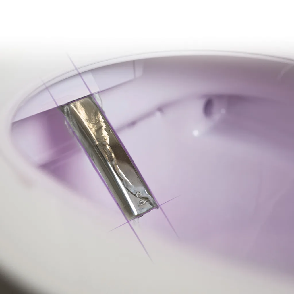 Manufacturer illustration of UV treatment around the Breeze wash nozzle